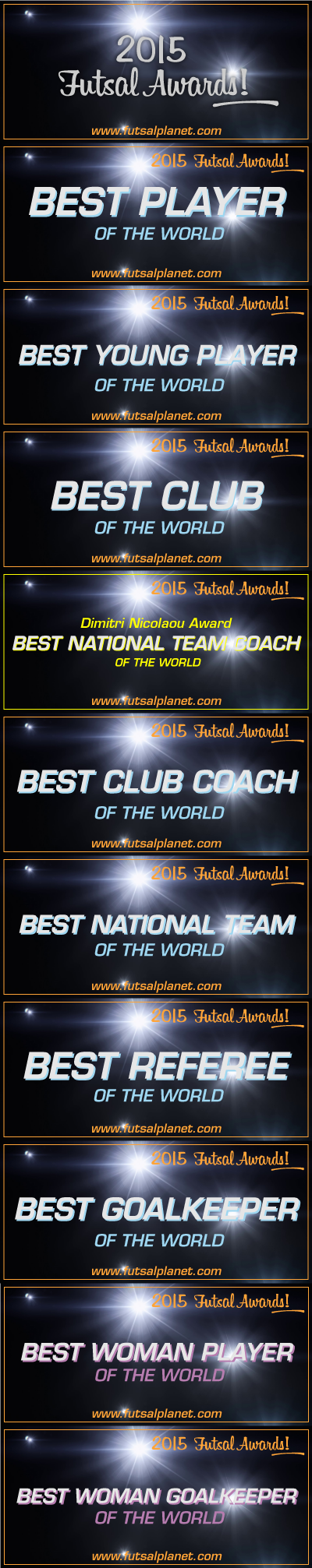 FUTSAL AWARDS 2015 - 16th edition by FUTSALPLANET.COM