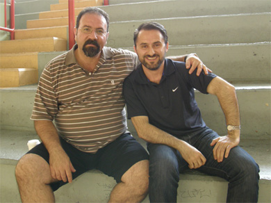 The brazilian coach with Yiannis Ziavas