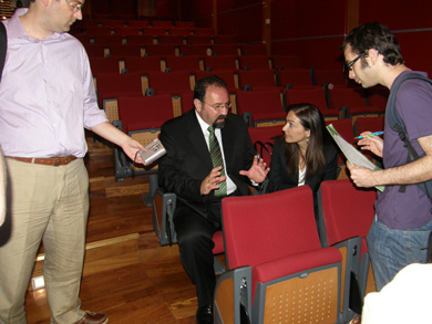 During an interview