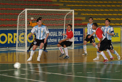 A moment of the *ghost* match between Argentina and Perù (Photo courtesy: CBFS)