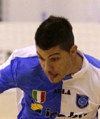 Clayton Baptistela while wearing the Montesilvano shirt (Photo courtesy: Il Centro - Pescara)