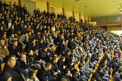 Impressive crowd in Peja, european futsal would need that attendance! (Photo courtesy: Spartans FC)