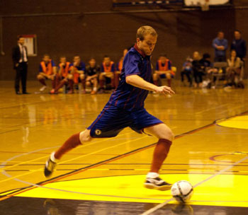 Ernesto in action (Photo courtesy: Middlesbrough Futsal Club)