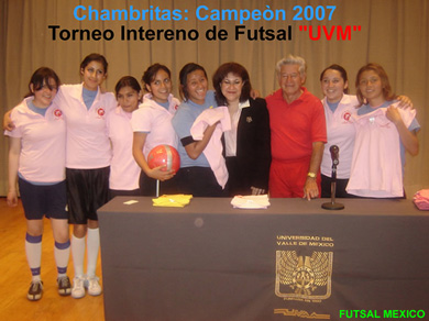 Chambritas, the winners! (Photo courtesy: Fernando Pérez -Futsal Mexico)