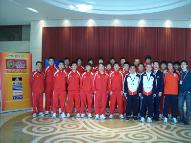 The whole Chinese Futsal National Team delegation (Photo courtesy: CFA)
