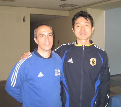 Head-instructor Mr.NAKAMURA (right) with Mr.Fatih KALE (Photo courtesy: Fatih Kale)