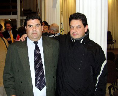 The UAA coach Orihuela with our collaborator Richard Acosta (Photo courtesy: Richard Acosta - AUF)
