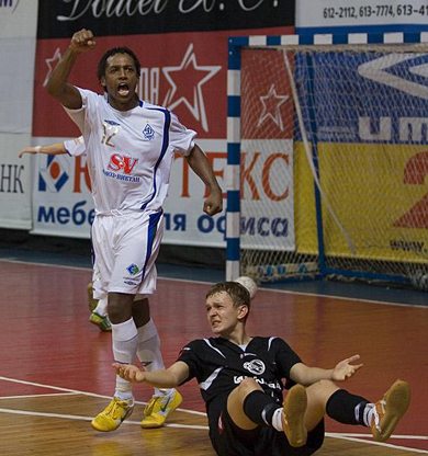 Pelè Junior scored twice for Dinamo (Photo courtesy: MFK Dinamo Official Web Site)