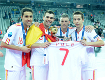 Aicardo, Lozano, Miguelin, Lin and... Pola! (Photo Futsalplanet.com)