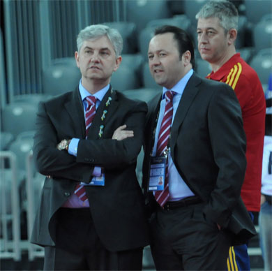 Venancio and Fede enjoying the game, at least since the Aicardo*s goal! (Photo Futsalplanet.com)