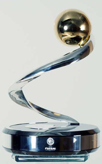 The new European Futsal Championship trophy