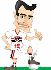 Falco with the new team (Design Caio Stachi Boracini - Courtesy www.futsal.com.br)