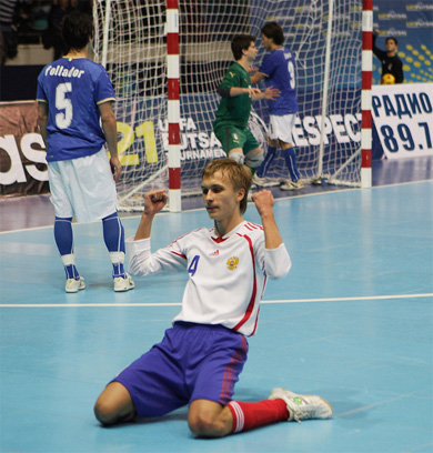 Time to celebrate for the Russian National Team Under 21 captain (Photo courtesy: AMFR)
