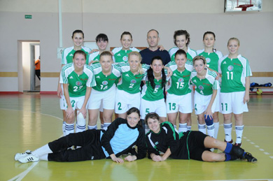 With her team mates at Belichanka-93 (Photo courtesy: Belichanka-93)