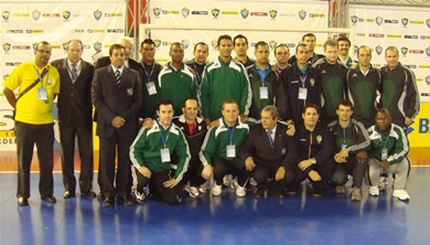 Grand Prix 2009 referees (Photo courtesy: Paulista Futsal Federation)