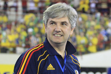 Close up on Venancio Lopez, best national team coach of the World 2010 - DIMITRI NICOLAOU AWARD (Photo courtesy: CBFS)