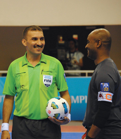 Vadim Baratov, best referee of the World for the UMBRO Futsal Awards 2011 (Photo courtesy: Turkmenistan FA)