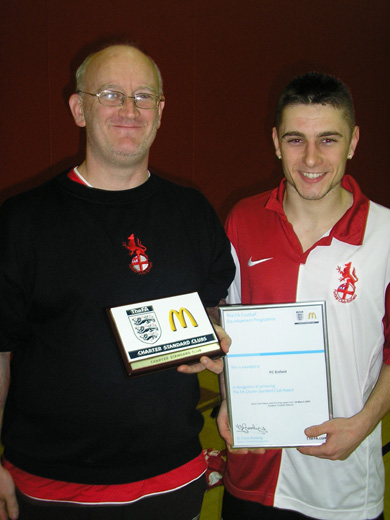 Secretary Rob Brassett and Captain Grant Osborn (Photo courtesy: FC Enfield)