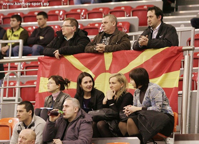 Macedonian fans in Bielsko Biala (Photo courtesy: Kamil Pastusiak - Sports Photography Agency KamPas Sport)