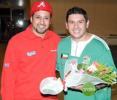 A warm welcome for the brazilian star (Photo courtesy: Al Arabi)