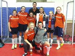 The Futbolistas United U13 girls* team won the Futsal NH US Youth Futsal U13/U14 league playoffs (Photo courtesy: Concord Monitor)