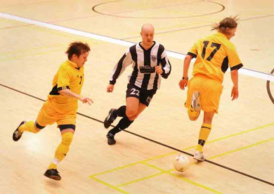 An image from the final match (Photo courtesy: Marko Grönholm - Futsal Suomi)