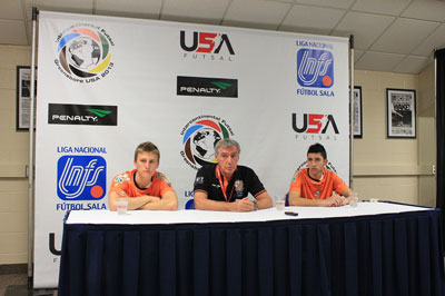 ACBF press conference: Venancio, Paulo Mussalem and Luizinho (Photo courtesy: Kathleen George)