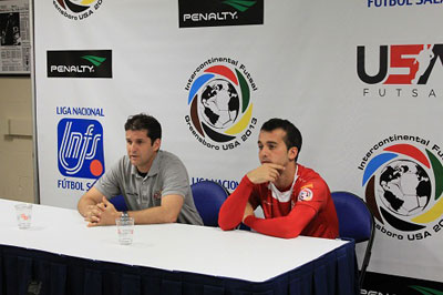 Duda and Adri discuss the game at the post match conference (Photo courtesy: Kathleen George)