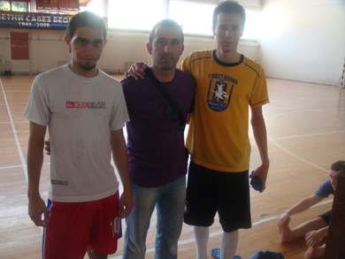 Dejan Majes (middle), coach of Marbo Intermezzo, here with Marco Lpez (left) and Aarn  Jerz (right) (Photo courtesy: Adrin Soto Chinchilla)
