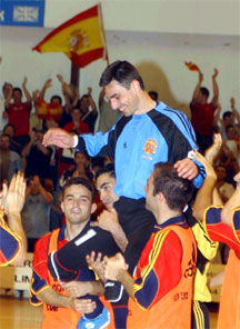 Jesus s last match for the spanish national futsal team ( foto courtesy LNFS) ...