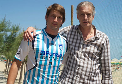 Ivo Jukic with Pescara coach Mario Patriarca (Photo courtesy: Pescara Calcio a Cinque)