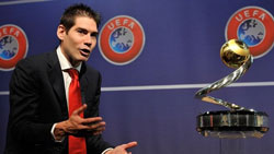 Kike in Nyon during the UEFA Futsal Cup and EURO 2014 draws (Photo courtesy: Getty Images - UEFA)