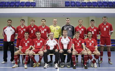 Latvian National Team (Photo courtesy: Latvian Futsal Committee)