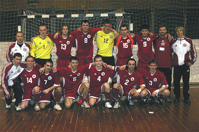 Latvian National team in Deva (Photo Courtesy: Futsal in Latvia)