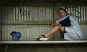 Not playing footsies: Laura Elliott is deadly serious about her sporting passion (Photo courtesy: Wolter Peeters - Blacktown City Sun)