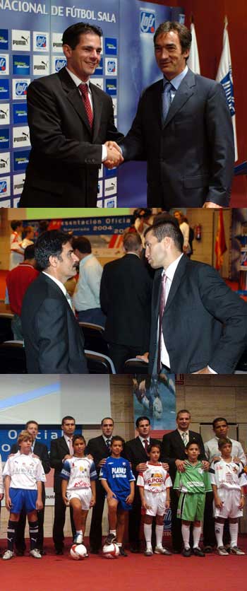 Photo 1: Lenisio and Lozano - Photo 2: Orol and Jesus Candelas - Photo 3: Alemao, Orol, Javi Rodriguez, Lenisio, Luis Amado and Andr (Photo courtesy: Enrique Serrano - LNFS)