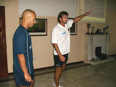 Michal Striz (on the right) in action (Photo courtesy: Louis Micallef)