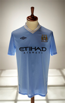 Umbro stitch sound of Manchester City fans into new 2011/2012 home shirt