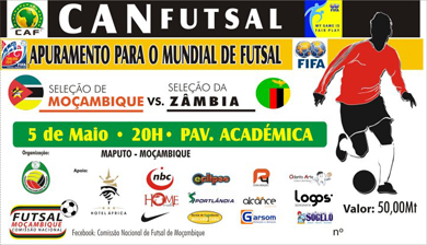 Mozambico vs Zambia, CAF Qualifiers (Photo courtesy: Mozambican Futsal Committee)
