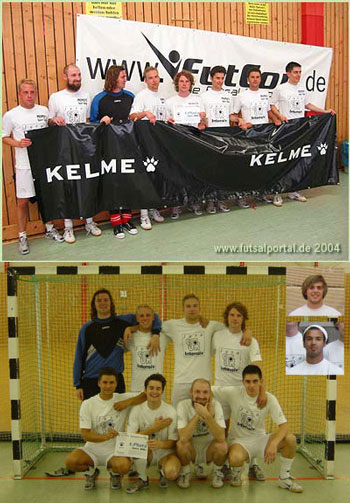 University Mnster Futsal Team in two images (Photo courtesy: http://www.futsalportal.de and  http://www.futsal-muenster.de)