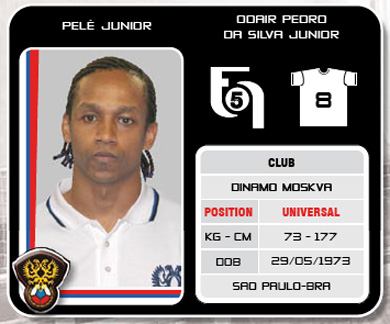 Pelè Junior's sticker in the International Futsal Yearbook - UEFA Futsal Championship - Portugal 07 by GC Edizioni (Courtesy: GC Edizioni)
