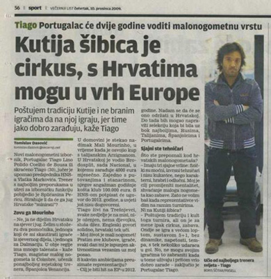 The article posted on Večernji List on the Polido appointment (Image courtesy: MNK Nacional Web Site)