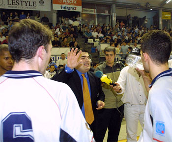 Pulpis during a time out with Caf Candelas Lugo three years ago