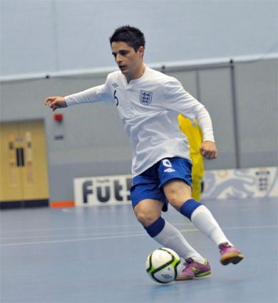 Agon Rexha wearing the England national team shirt (Photo courtesy: FC Benago)