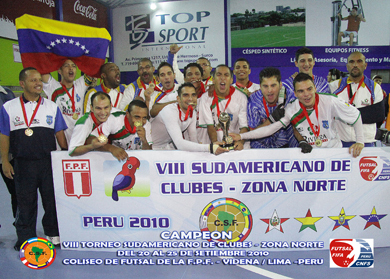 Club La Riviera Vargas SC, Conmebol Futsal Cup North Zone Winner (Photo courtesy: Antonio Carlos da Silva F.)