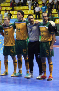 Tom Rogic (#13) with the futsalroos (Photo courtesy: Futsal4all)