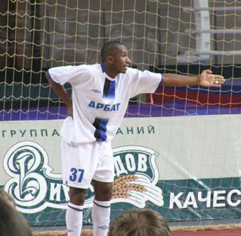 The Brazilian recent signing of Arbat Moscow, Pula, is complaining (Photo courtesy: Superleague)