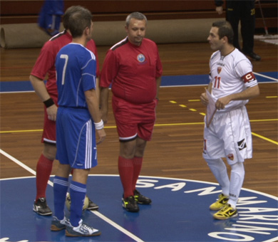 San Marino captain Marco Mularoni before the match start (Photo courtesy: San Marino FA)