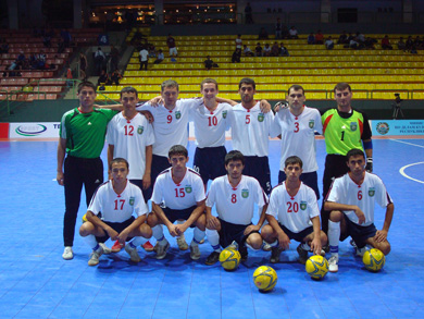 Stroitel Zarafshan working for the first ever AFC Futsal Club Championship (Photo courtesy: Konstantin Serikov)