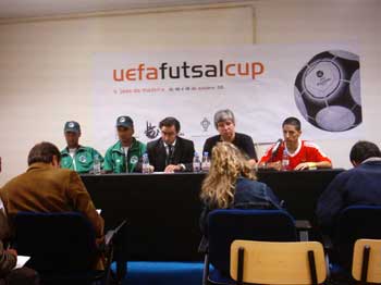 Press conference Benfica - Kaskada. Photo www.futsal.com.pt